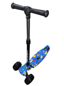 Самокат трехколесный Slider, колеса светящиеся