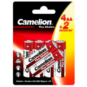 Батарейка (4+2 шт на блист.),1.5В "Camelion Plus Alkaline LR6 4+2" (4+2LR6-BP, на картоне 3*11,4*8,4 см Батарейка (4+2 шт на блист.),1.5В "Camelion Plus Alkaline LR6 4+2" (4+2LR6-BP, на картоне 3*11,4*8,4 см