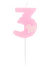 Свеча для торта, Цифра 3 с сердечком