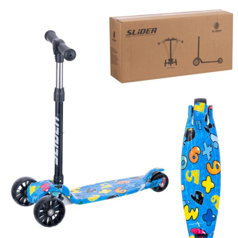 Самокат трехколесный Slider, колеса светящиеся