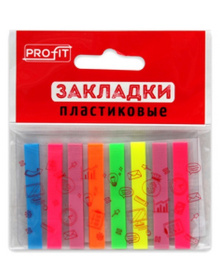 Закладки пластиковые 45х6мм, 8 цветов по 25 листов