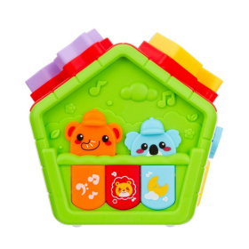 Игровой центр Elefantino "Музыкальный домик", забавные звуки, голоса животных, колыбельные, сортер