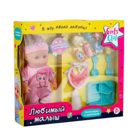 Пупс 28 см "Girl's Club" с аксессуарами, пьет и писает Пупс 28 см "Girl's Club" с аксессуарами, пьет и писает