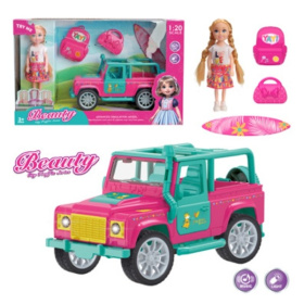 Набор "Путешествие" кукла, машинка, аксессуары, световые и звуковые эффекты