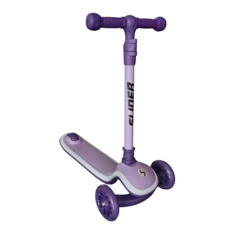 Самокат трехколесный Slider, светящиеся полиуретановые колёса и платформа, руль складной