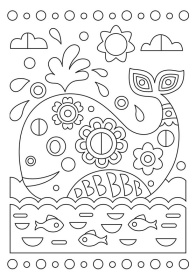 Набор для творчества. Раскраска "Кит"