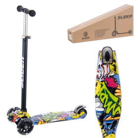 Самокат четырехколесный Slider, колеса светящиеся (диаметр 118/76 мм)