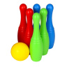 НАБОР КЕГЛЕЙ. 6 шт. + 1 маленький мяч (сетка)