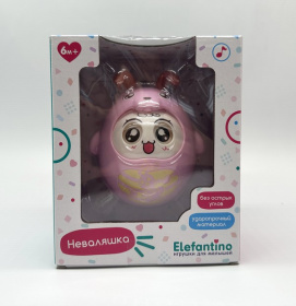 Неваляшка "Elefantino", подвижные детали, звук колокольчика