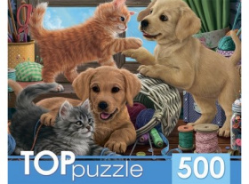 TOPpuzzle. Пазлы 500 элементов "Пушистые друзья"