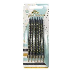 Свечи для торта Золотые звезды с держателями. на блистере Свечи для торта Золотые звезды с держателями. на блистере