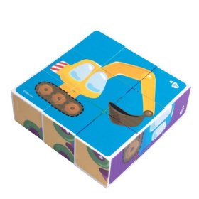 Кубики пластмассовые "На стройке" 9 шт Baby Toys, в/к
