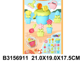 Набор "Песочный" ведёрко, формочки, совок, грабли