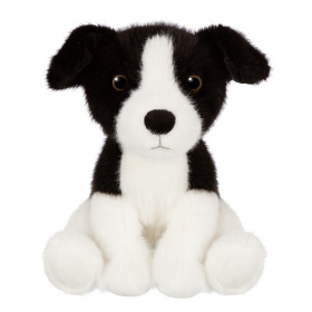 Собака черно-белая, 19 см, в/п 19*15*15 см