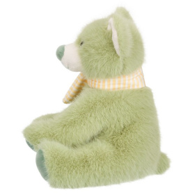 Мишка зеленый в шарфике, 25 см