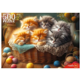 Пазлы 500 элементов. СПЯЩИЕ КОТЯТА
