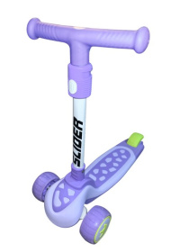 Самокат трехколесный Slider, колеса светящиеся, руль складной