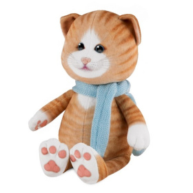 Мягкая Игрушка Maxitoys Luxury, Кот Рыжик в Шарфе, 20 см