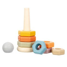 Пирамидка Elefantino "Первые уроки", размер: 21*8 см, 9 деталей