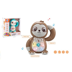 Ленивец, световые и звуковые эффекты, звуки животных, 2 цвета в ассортименте