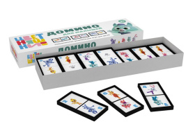 Домино в коробке «Цветняшки»