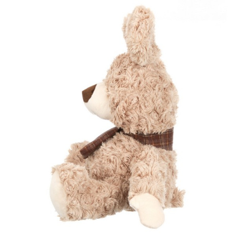 Зайчик с коричневым шарфиком, 25 см