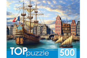 TOPpuzzle. Пазлы 500 элементов "Корабли в старом порту"