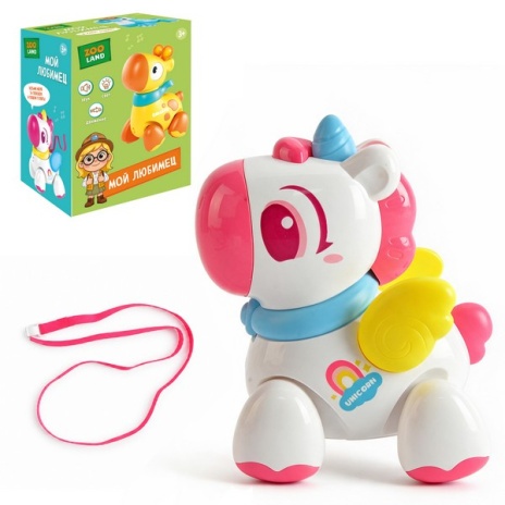 Игрушка Zooland "Единорог", световые и звуковые эффекты, движение