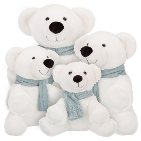 Полярный мишка в шарфике, 36 см