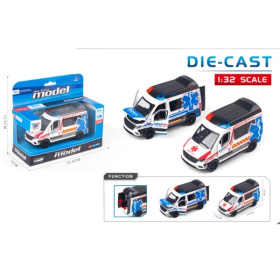 Машинка "Скорая помощь" металлическая, в ассортименте