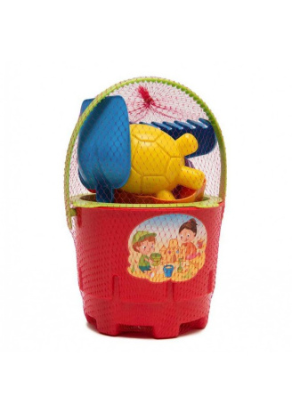 Песочный набор "Цветок" (8 элементов), в сетке 16,5*16,5*22 см