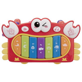 Развивающий игровой центр "Крабик" "Elefantino", пианино, пищалка, часики, игра с молоточком,рыбалка