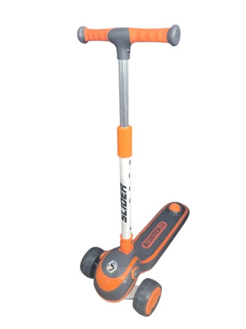 Самокат трехколесный Slider, колеса светящиеся, руль складной