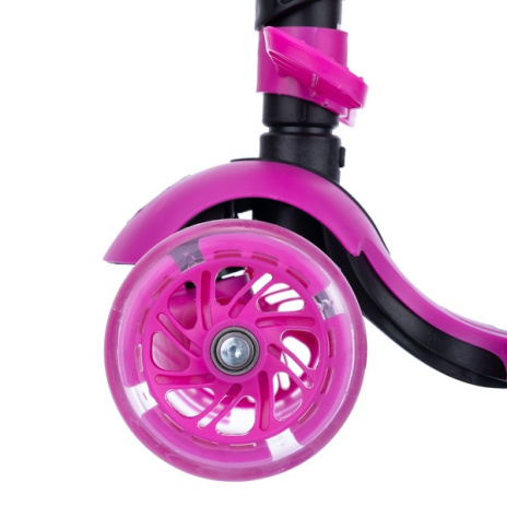 Самокат трехколесный Slider с ручкой управления, колеса светящиеся