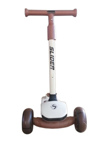 Самокат трехколесный Slider, светящиеся колёса полиуретановые, руль складной металлический