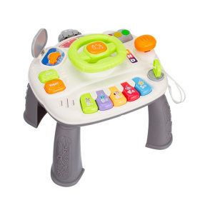 Центр развивающий Elefantino "Веселые гонки": игровой столик (25*25*21см), пианино, руль, светофор