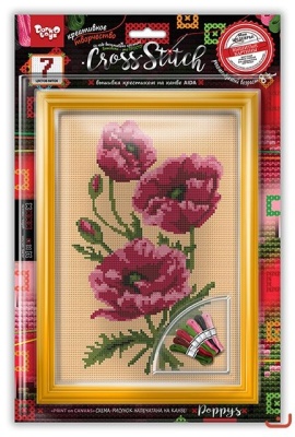 Вышивка крестиком на канве "CROSS STITCH" с рамкой