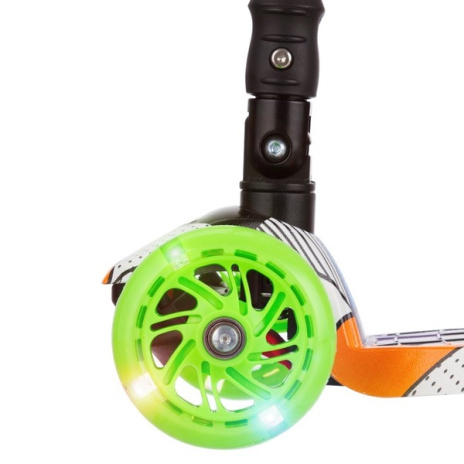 Самокат трехколесный складной, колеса PU со светом