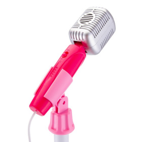 Микрофон "Girl's Club", размер 25*95 см, световые и звуковые эффекты, подключается к телефону