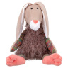 Мягкая Игрушка RELANA, Зайка в меховом костюме с вязанными деталями, 27 см