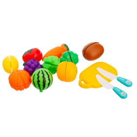 Набор "Продукты Girl's club" тележка (25*21*15,5 см), продукты на липучках, доска для резки