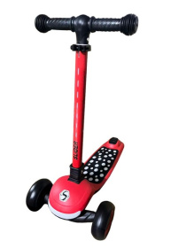 Самокат трехколесный Slider, светящиеся полиуретановые колёса и платформа, руль складной