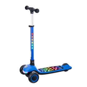 Самокат трехколесный Slider, светящиеся полиуретановые колёса и платформа, руль складной