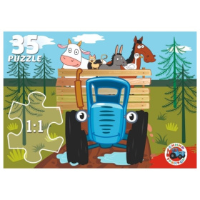 Пазлы 35 элементов. Лицензия/ Синий трактор