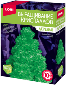 Выращивание кристаллов. Деревья "Зеленая ёлочка"