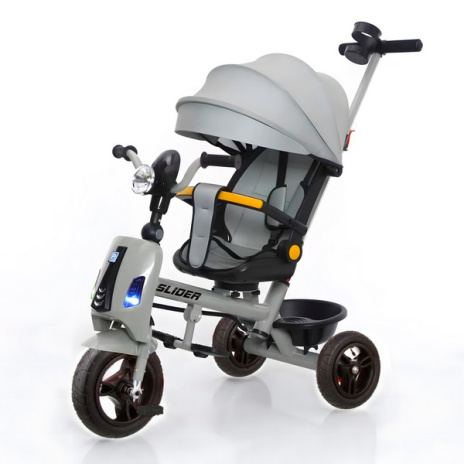 Велосипед трехколесный Slider с ручкой управления, надувные колеса 10 и 8 дюймов
