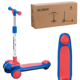 Самокат трехколесный Slider, колеса светящиеся, руль складной