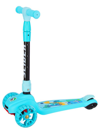 Самокат трехколесный со светящимися колесами