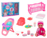 Набор Girl's Club "Маленькая мама", в комплекте: пупс 30 см, кроватка, стульчик, аксессуары