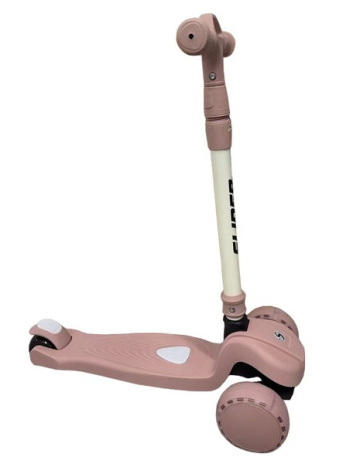 Самокат трехколесный Slider, светящиеся колёса и платформа, руль складной